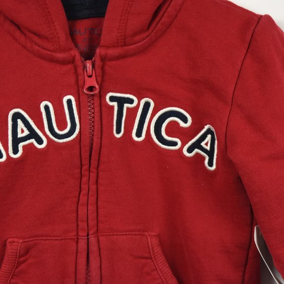 Cherry red full zip hoodie from Nautica 4T - Picture 2 of 8